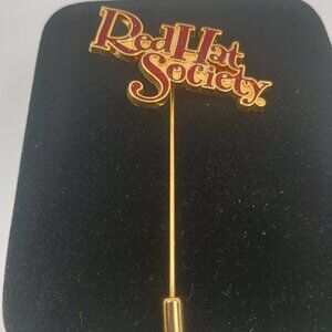 Red Hat Society Gold Tone Stick Pin.